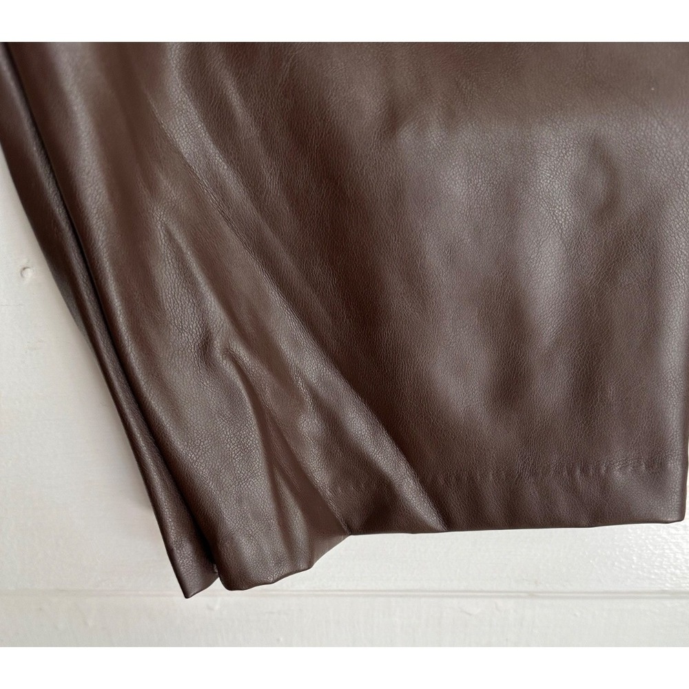 NWT Old Navy Size 22 Brown Faux Leather Extra High Rise Skinny Jeans - Picture 6 of 9